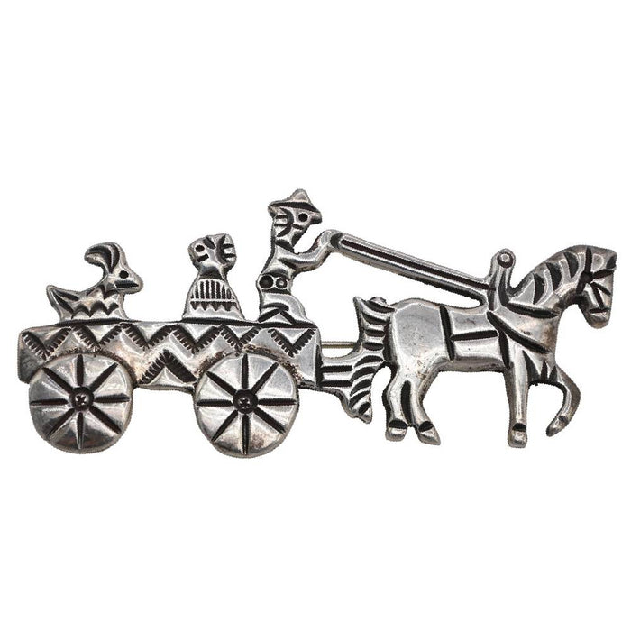 Alfred Martinez Horse & Buggy Sterling Pin WOMEN - Accessories - Jewelry - Pins & Pendants Manitou Gallery Historic