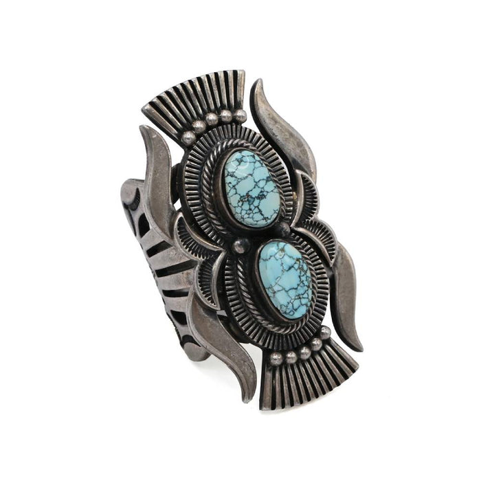 Curtis Pete Blue Moon Spider Turquoise Ring WOMEN - Accessories - Jewelry - Rings Manitou Gallery Historic