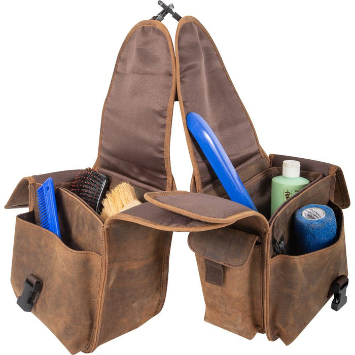 Cashel Medium Leather Rear Saddle Bag Tack - Saddle Accessories Cashel