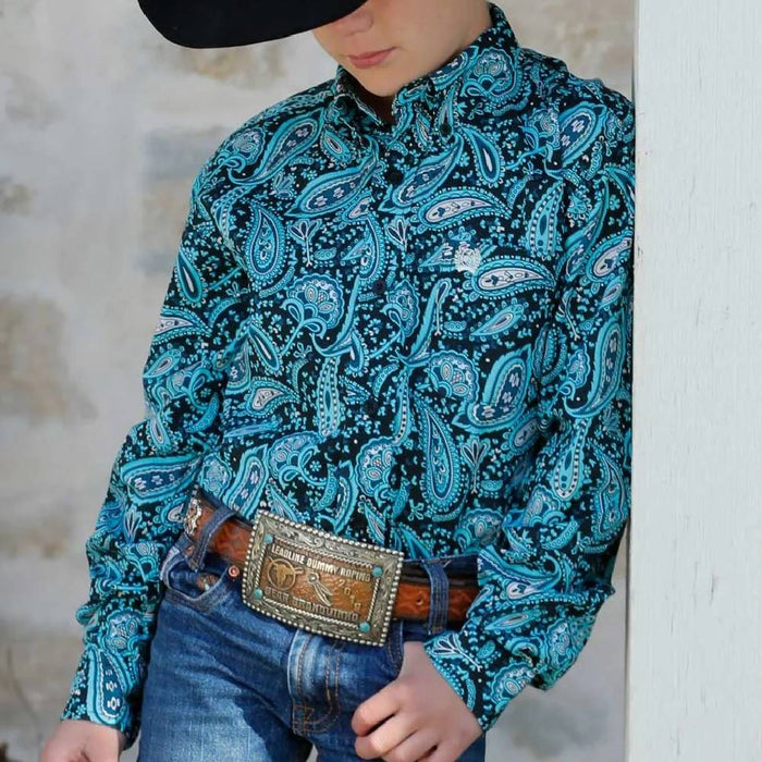 Cinch Boy's Paisley Button Down Shirt KIDS - Boys - Clothing - Shirts - Long Sleeve Shirts Cinch