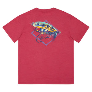 Burlebo Big Fly Tee - Heather Crimson MEN - Clothing - T-Shirts & Tanks Burlebo