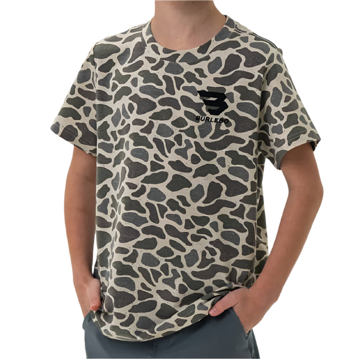 Burlebo Boy's Flying B Tee - Classic Deer Camo KIDS - Boys - Clothing - T-Shirts & Tank Tops Burlebo