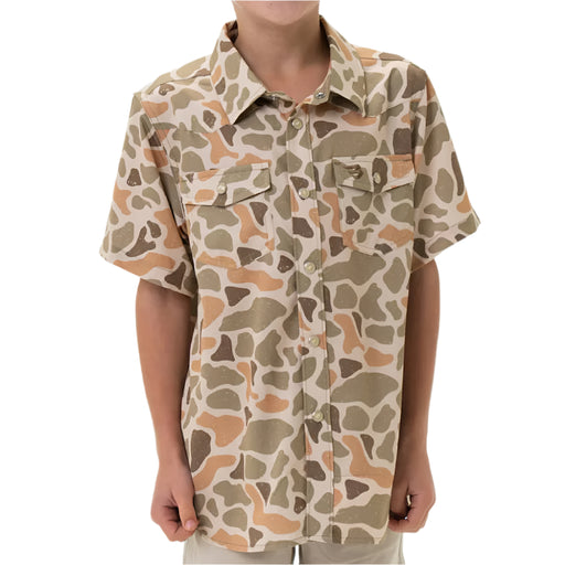 Burlebo Boy's Performance Western Shirt - Venado Camo KIDS - Boys - Clothing - Shirts - Short Sleeve Shirts Burlebo