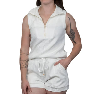 Textured Tank Top & Drawstring Short Set WOMEN - Clothing - Tops - Sleeveless Little Daisy Closet