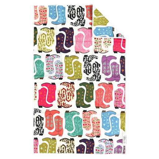 Hoedown Double Sided Hand Towel - White HOME & GIFTS - Tabletop + Kitchen - Kitchen Decor Crae Home