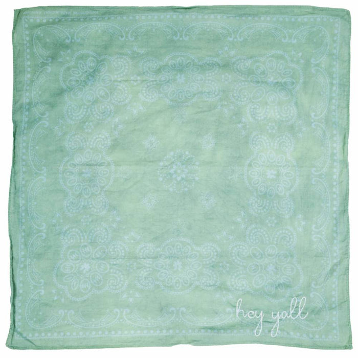 Embroidered Hey Y'all Bandana ACCESSORIES - Additional Accessories - Wild Rags & Scarves Little Lamb Designs