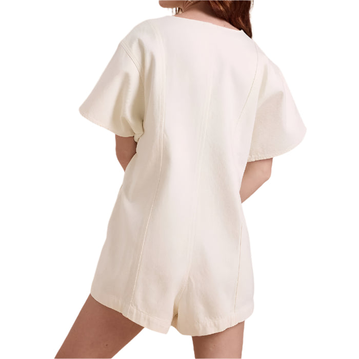 Button Front Cotton Romper WOMEN - Clothing - Jumpsuits & Rompers Miou Muse