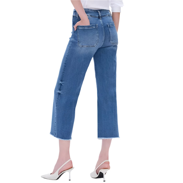 Bayeas High Rise Wide Leg Raw Hem Jean WOMEN - Clothing - Jeans Bayeas