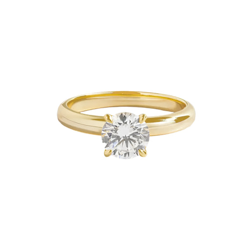 Gold Round Solitaire Ring WOMEN - Accessories - Jewelry - Rings Sami Jewels