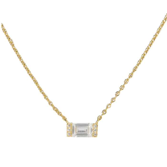Gold Small Baguette Necklace WOMEN - Accessories - Jewelry - Necklaces Sami Jewels