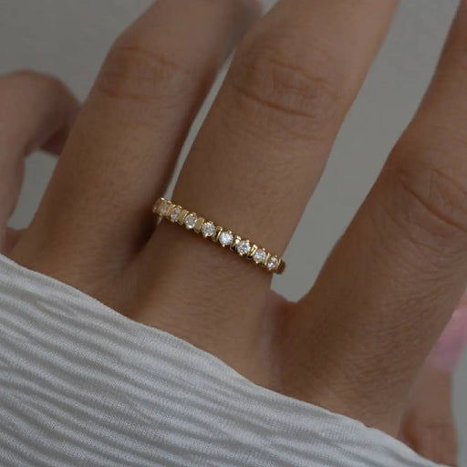 Gold Bianca Stacking Ring WOMEN - Accessories - Jewelry - Rings Sami Jewels