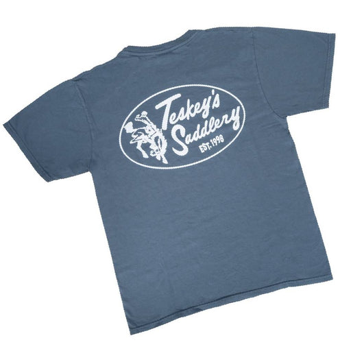 Teskey's Saddlery Retro Oval Tee - Baltic TESKEY'S GEAR - SS T-Shirts Teskey's