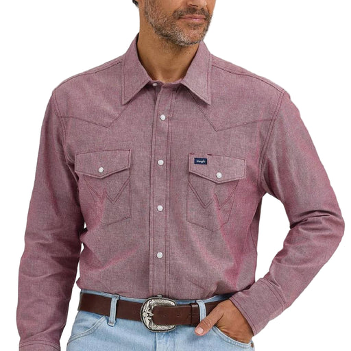 Wrangler Men's Pearl Snap Classic Western Shirt MEN - Clothing - Shirts - Long Sleeve Wrangler