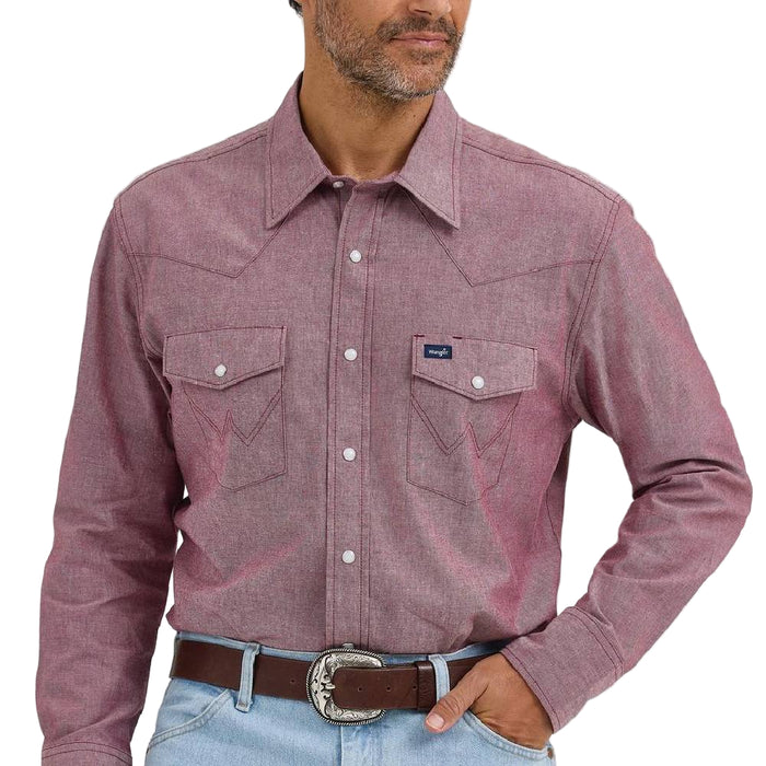 Wrangler Men's Pearl Snap Classic Western Shirt MEN - Clothing - Shirts - Long Sleeve Wrangler