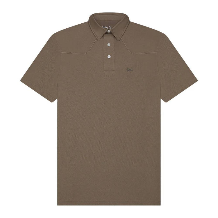Texas Standard Lariat Western Polo Shirt - Pecan Brown MEN - Clothing - Shirts - Short Sleeve Texas Standard