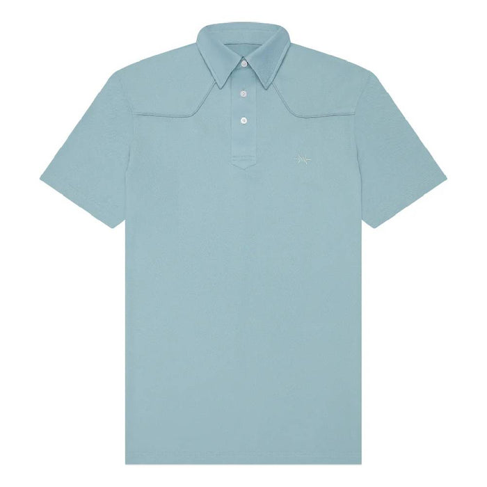 Texas Standard Lariat Western Polo Shirt - Bayou Blue MEN - Clothing - Shirts - Short Sleeve Texas Standard