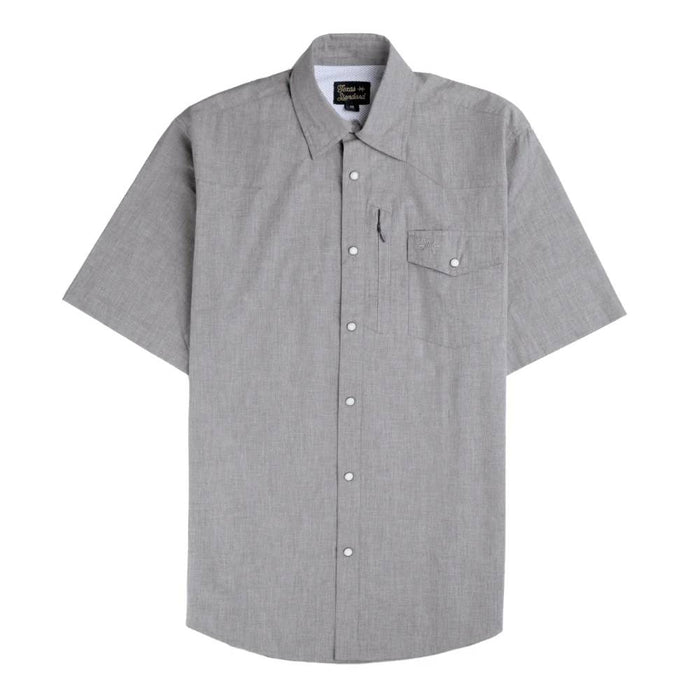 Texas Standard Western Field Pearl Snap Shirt - Caddo Grey MEN - Clothing - Shirts - Short Sleeve Texas Standard