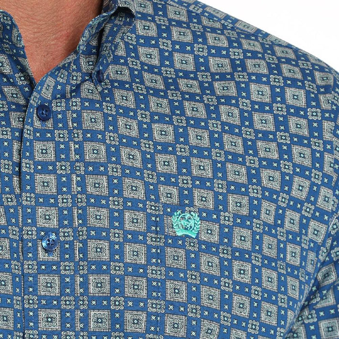 Cinch Men's Geo Print Button Down Shirt MEN - Clothing - Shirts - Short Sleeve Cinch