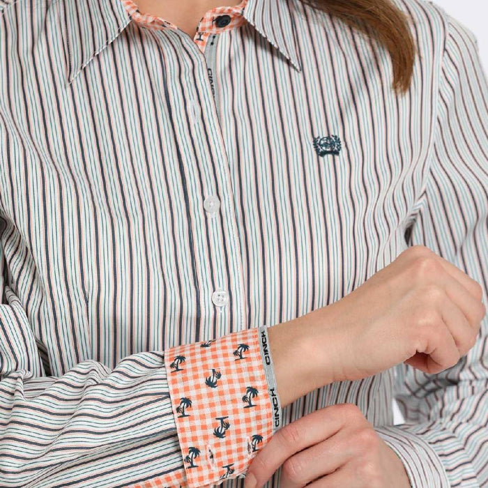 Cinch Women's Stripe Button Down Shirt WOMEN - Clothing - Tops - Long Sleeved Cinch