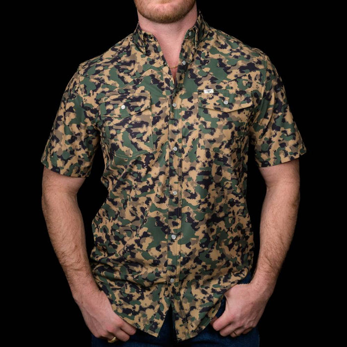 Ferrell Brand Camo Snap Shirt MEN - Clothing - Shirts - Short Sleeve Ferrell Brand