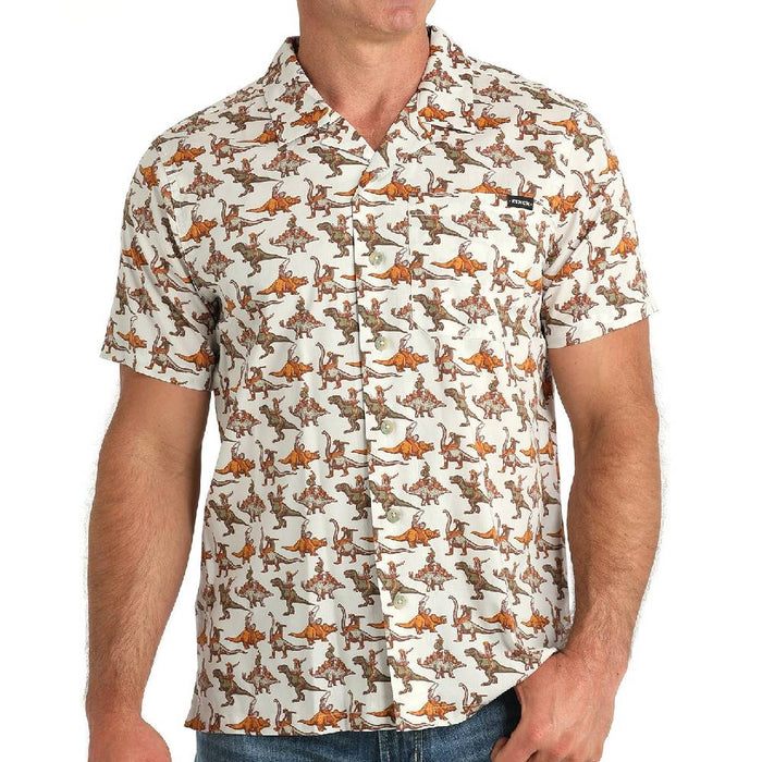 Cinch Men's Bronc A Saurus Camp Shirt MEN - Clothing - Shirts - Short Sleeve Cinch