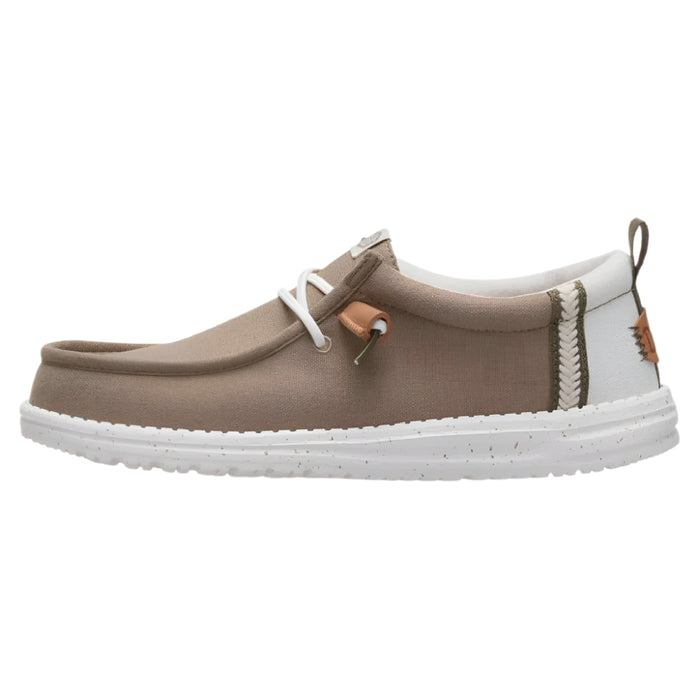 Hey Dude Wally Craft Linen - Timber/Silver Birch MEN - Footwear - Casual Shoes Hey Dude