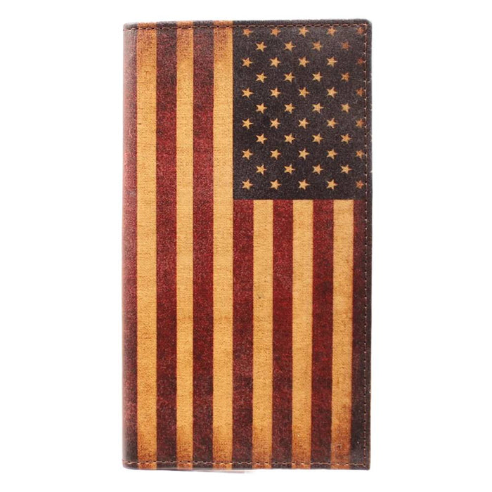Nocona Vintage Leather US Flag Rodeo Wallet MEN - Accessories - Wallets & Money Clips M&F Western Products