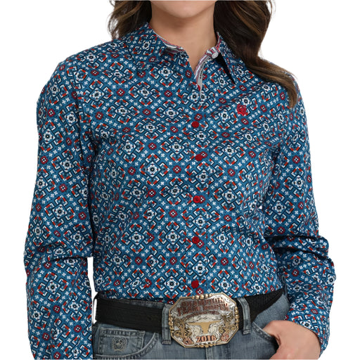 Cinch Women's Geo Print Button Down Shirt WOMEN - Clothing - Tops - Long Sleeved Cinch