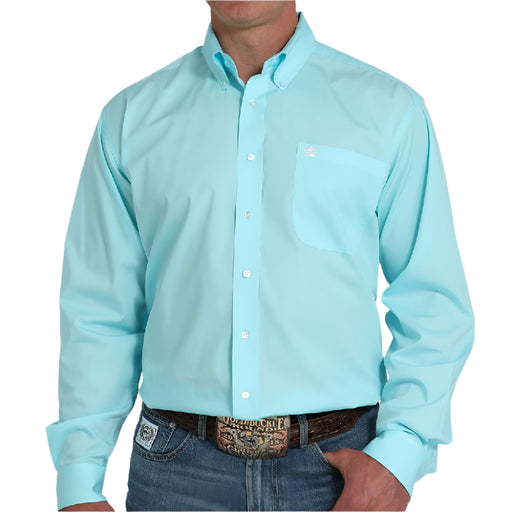 Cinch Men's Solid Turquoise Button Down Shirt MEN - Clothing - Shirts - Long Sleeve Cinch