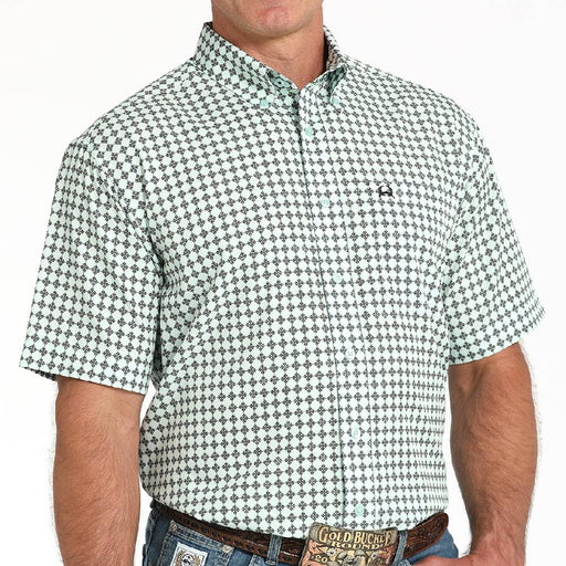Cinch Men's Geo Print Arenaflex Button Down Shirt MEN - Clothing - Shirts - Short Sleeve Cinch
