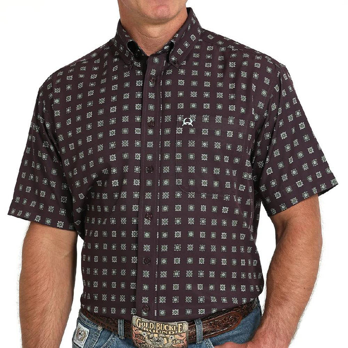 Cinch Men's Geo Print Arenaflex Button Down Shirt MEN - Clothing - Shirts - Short Sleeve Cinch