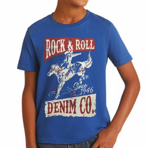 Rock & Roll Denim Boy's Bucking Bronco Tee KIDS - Boys - Clothing - T-Shirts & Tank Tops Panhandle