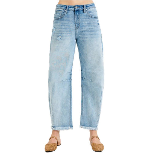 Risen Mid Rise Crop Barrel Jean WOMEN - Clothing - Jeans Risen Jeans