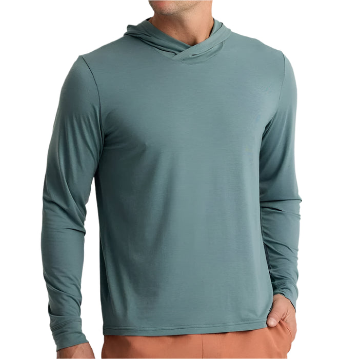 Free Fly Men's Elevate Lightweight Hoodie - Stormy Sea MEN - Clothing - Shirts - Long Sleeve Free Fly Apparel