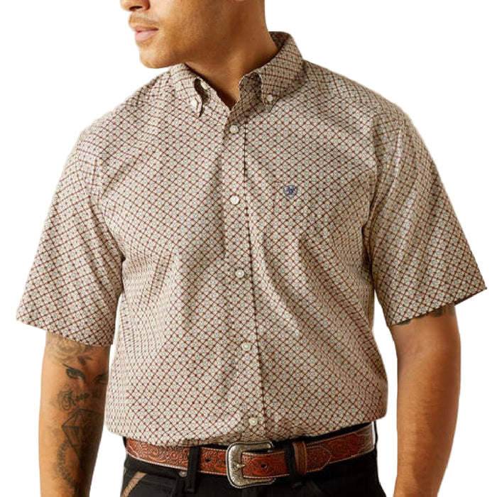 Ariat Men's Carmelo Classic Brown Print Button Down Shirt MEN - Clothing - Shirts - Short Sleeve Ariat Clothing