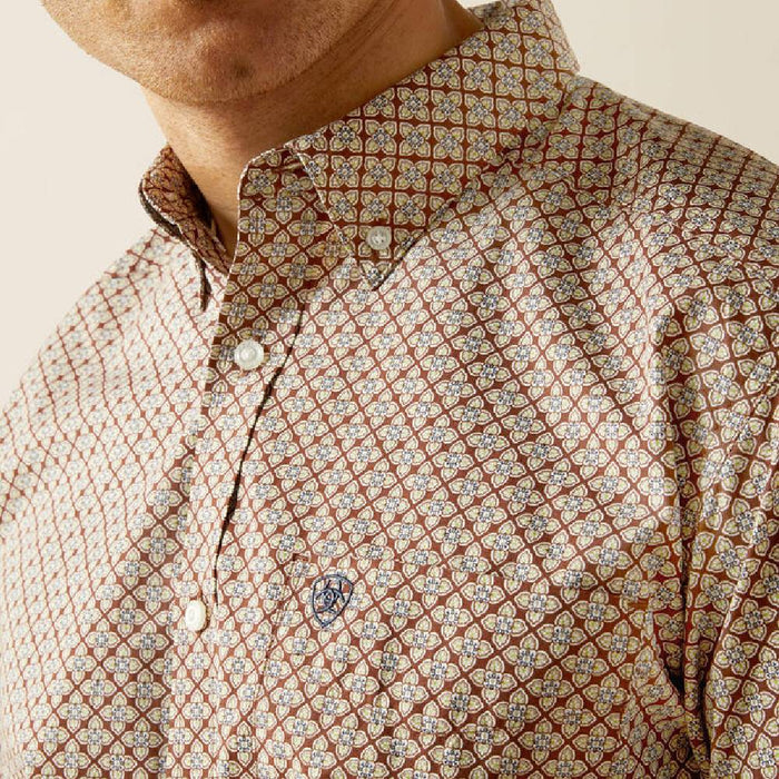 Ariat Men's Carmelo Classic Brown Print Button Down Shirt MEN - Clothing - Shirts - Short Sleeve Ariat Clothing