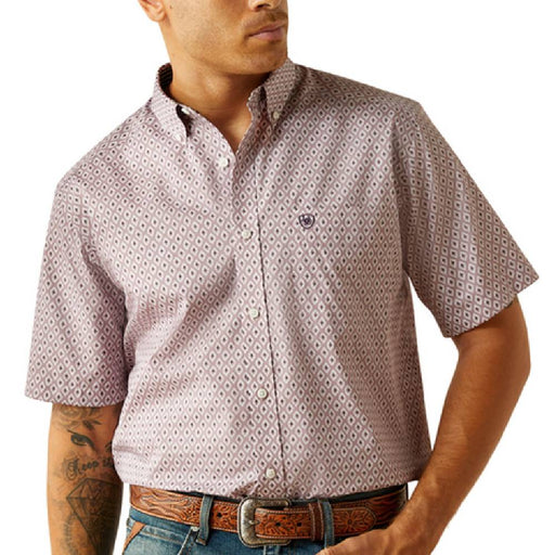Ariat Men's Rafael Wrinkle Free Lilac Print Button Down Shirt MEN - Clothing - Shirts - Short Sleeve Ariat Clothing