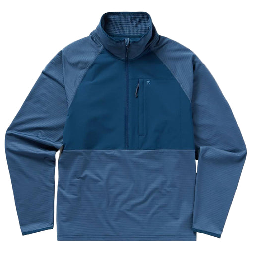 Duck Camp 1/2 Zip Lightweight Grid Tech Fleece Pullover - Bering Sea/Navy MEN - Clothing - Pullovers & Hoodies Duck Camp