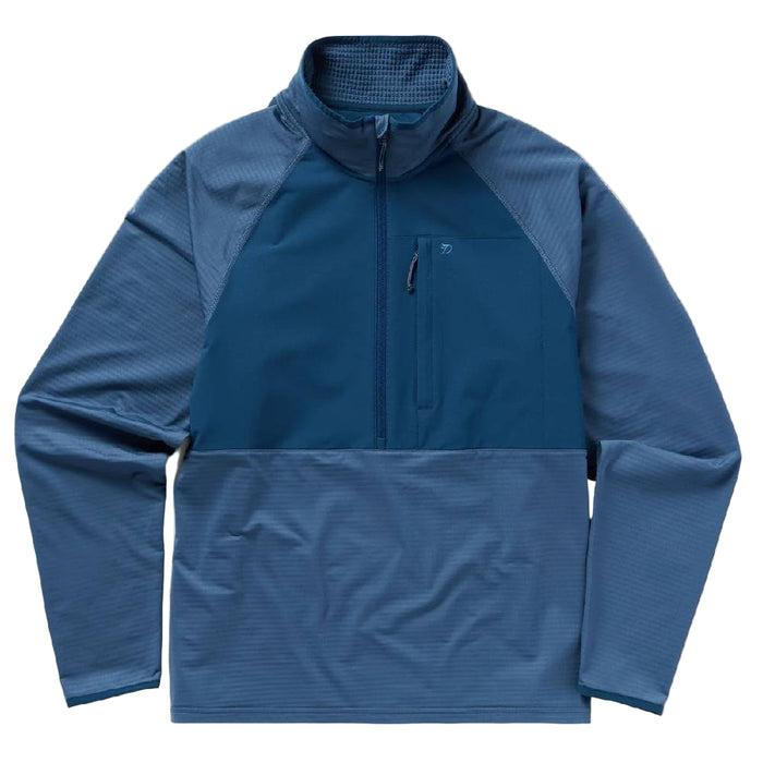 Duck Camp 1/2 Zip Lightweight Grid Tech Fleece Pullover - Bering Sea/Navy MEN - Clothing - Pullovers & Hoodies Duck Camp