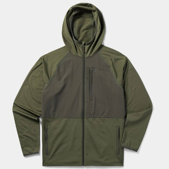 Duck Camp Lightweight Grid Tech Fleece Jacket - Moss/Raven MEN - Clothing - Outerwear - Jackets Duck Camp