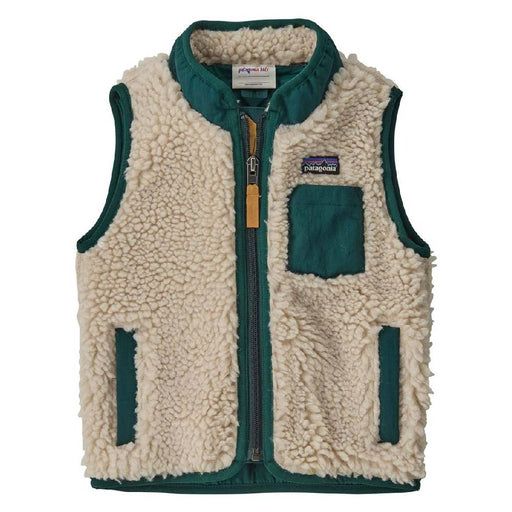 Patagonia Baby Boy's Retro X Vest - Natural/Cascade Green KIDS - Boys - Clothing - Outerwear - Vests Patagonia