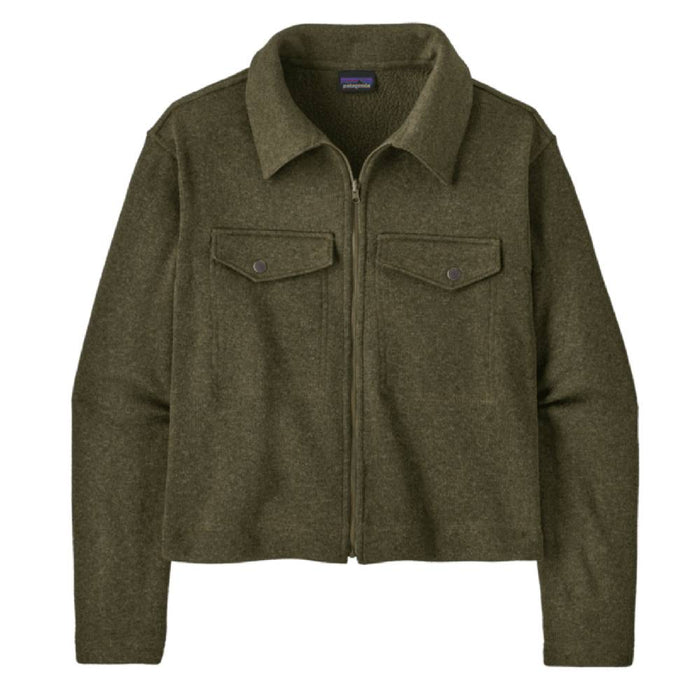 Patagonia Women's Better Sweater Zippered Chore Jacket - Basin Green WOMEN - Clothing - Outerwear - Jackets Patagonia