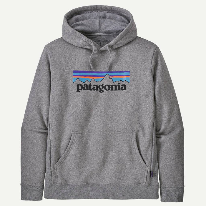 Patagonia Men's P-6 Logo Uprisal Hoodie - Gravel Heather MEN - Clothing - Pullovers & Hoodies Patagonia