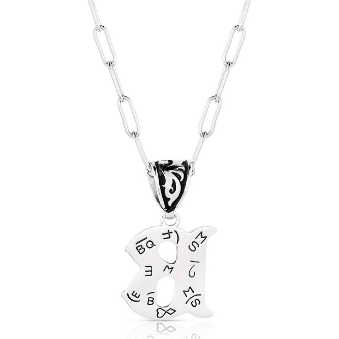 Montana Silversmiths Western Initial Necklace - B WOMEN - Accessories - Jewelry - Necklaces Montana Silversmiths