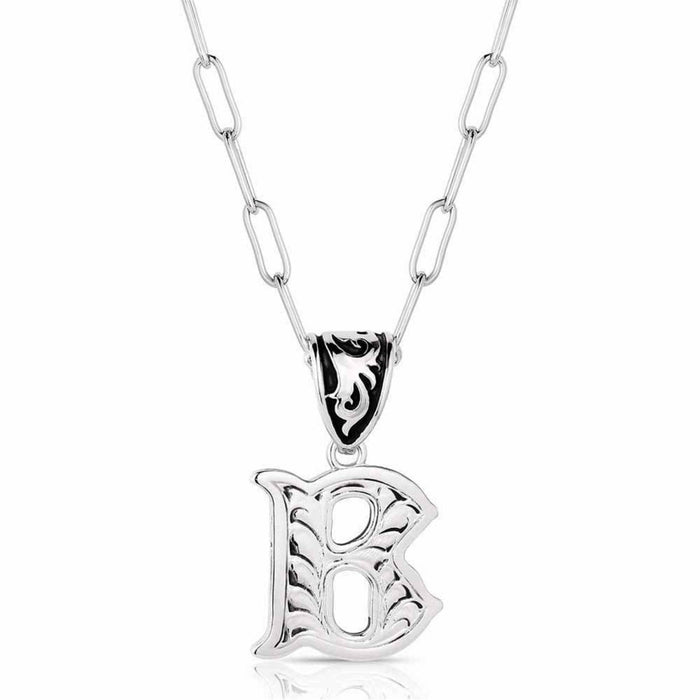Montana Silversmiths Western Initial Necklace - B WOMEN - Accessories - Jewelry - Necklaces Montana Silversmiths