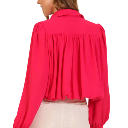 Balloon Sleeve Top - Raspberry WOMEN - Clothing - Tops - Long Sleeved Lumiere