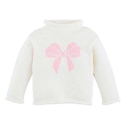 Mud Pie Toddler Pink Bow Knit Rolled Neck Sweater KIDS - Baby - Baby Girl Clothing Mud Pie