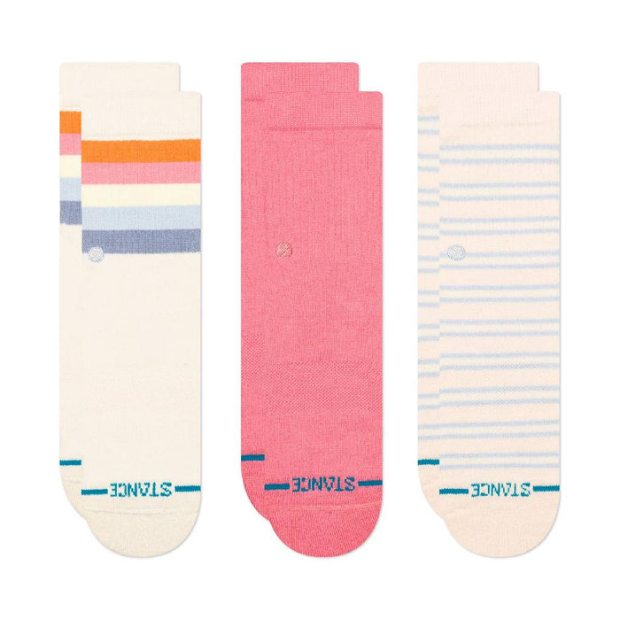 Stance Youth 3 Pack Crew Socks - Maliboo Pink KIDS - Accessories - Socks & Underwear Stance