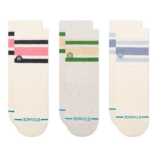 Stance Women's 3 Pack Boyd Quarter Crew Socks - Ivory WOMEN - Clothing - Intimates & Hosiery Stance
