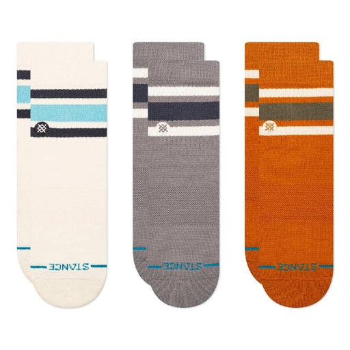 Stance Men's 3 Pack Boyd Quarter Crew Socks - Ivory MEN - Clothing - Underwear, Socks & Loungewear - Socks Stance
